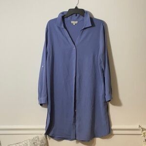 Women's Blue Button Down Shirt